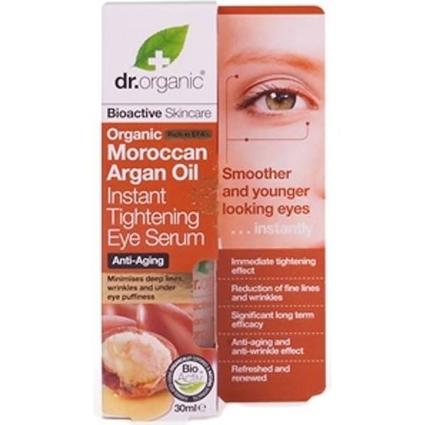 Dr Organic Moroccan Argan Oil Sérum Contorno de Olhos Instantâneo com Óleo de Argan 30 ml