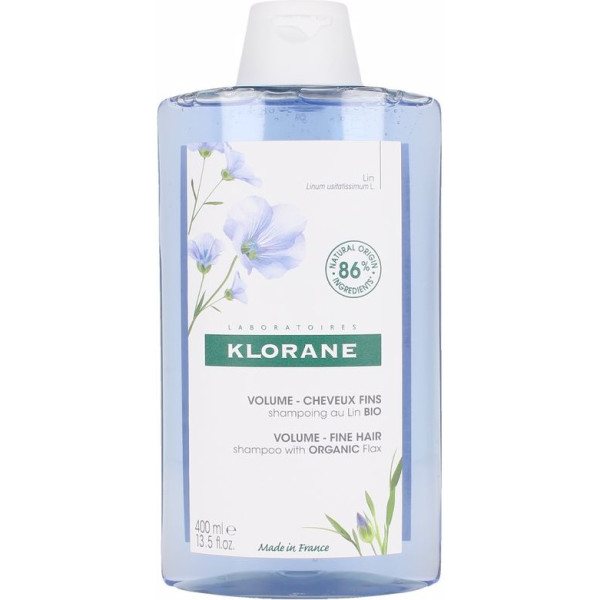 Klorane shampooing volume aux fibres de lin 400 ml unisexe