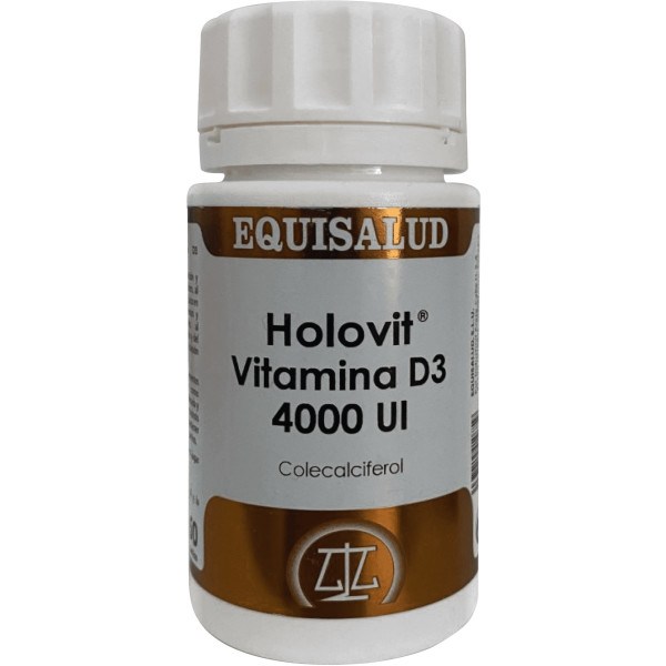 Equisalud Holovit Vitamine D3 4000 UI Cholécalciférol 50 Capsules