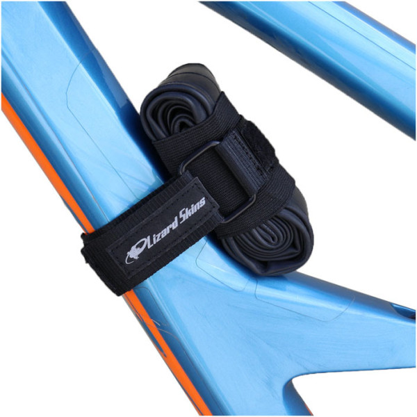 Sangle de tube en peau de lézard noir