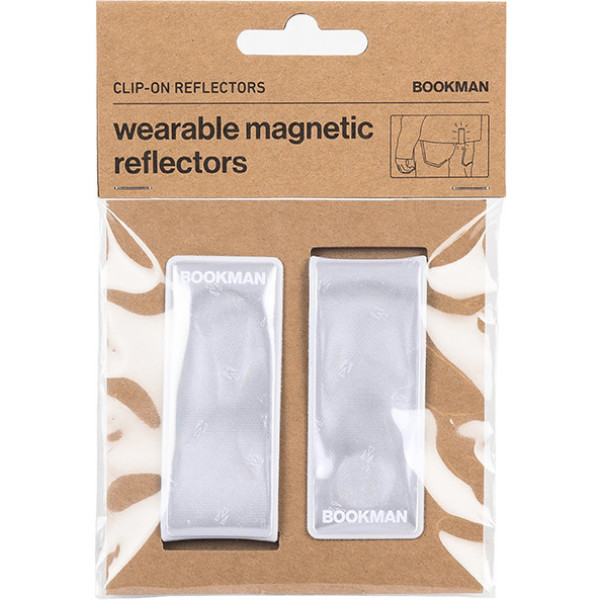 Bookman Clip-on Clothing Reflector Set With Magnet Blanc
