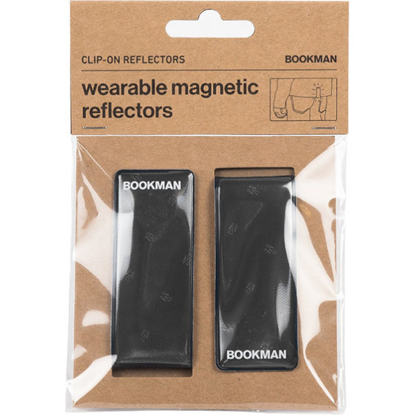 Bookman Clip-on Clothing Reflector Set With Magnet Noir