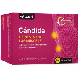 Vitalart Candida 30 Comp + 30 Perles - Adjuvant dans le traitement des candidoses