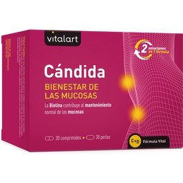 Vitalart Candida 30 Comp + 30 Pérolas - Adjuvante no tratamento da candidíase