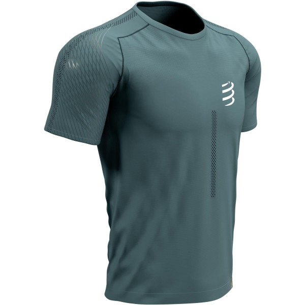 Compressport Camiseta Performance Ss T-shirt M Silver Pine