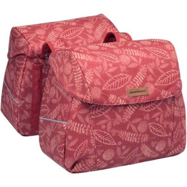 Nouveau Looxs Joli Saddlebags 37l Waterproof Polyester Forest Red With Reflective Piping (38x18x30 Cm)