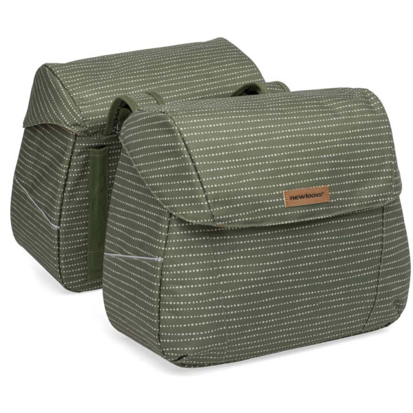 Nouveau Looxs Joli Saddlebags 37l Waterproof Polyester Forest Green With Reflective Pads (38x18x30 Cm)
