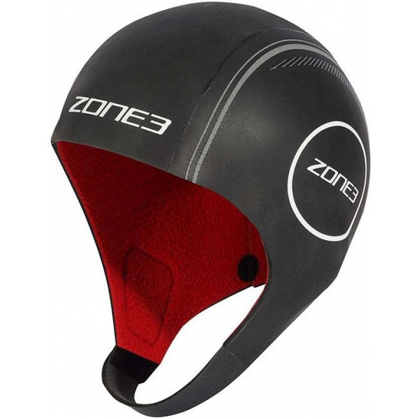Zone3 Gorro De Natación De Neopreno Heat-tech Negro/plateado/rojo