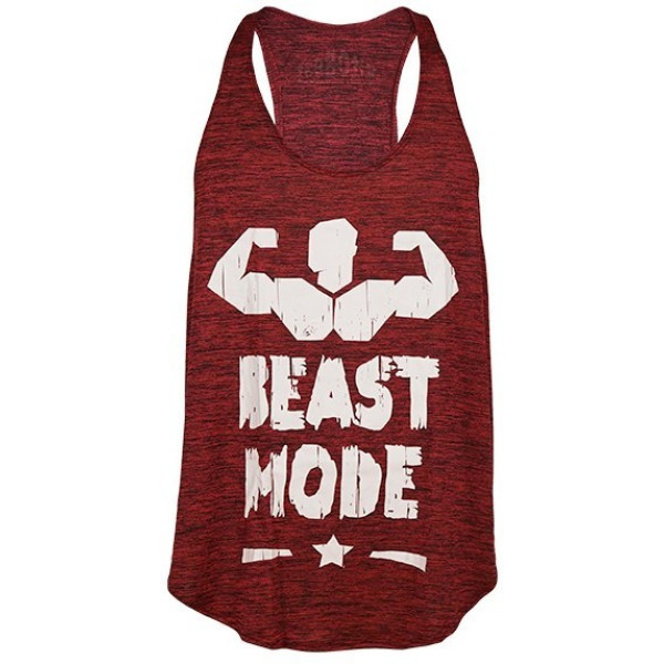 Vitobest Camiseta Entreno Beast Mode Roja Elastic-dry