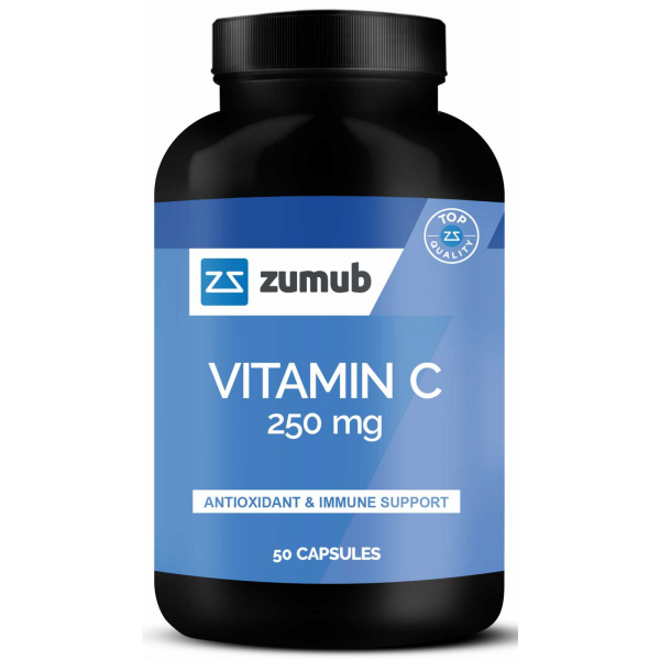 Zumub Vitaminas C 250mg 50 Cápsulas - Apoyo antioxidante e Inmune