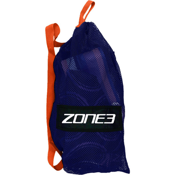 Zone3 Bolsa Large Mesh Training Bag / Swim Training Aids Bag Azul/naranja