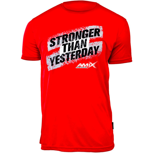 Amix Heren T-shirt Stronger Rood