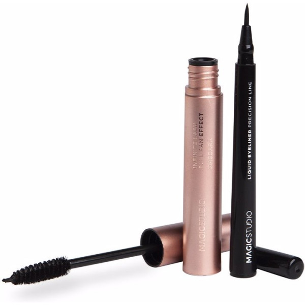 Magic Studio Flüssiger Eyeliner und logisches Mascara-Volumen, Los 2 Stück