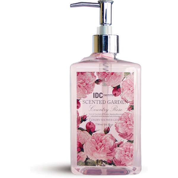 Idc Institute Gel de banho perfumado para jardim rosa country 780 ml unissex
