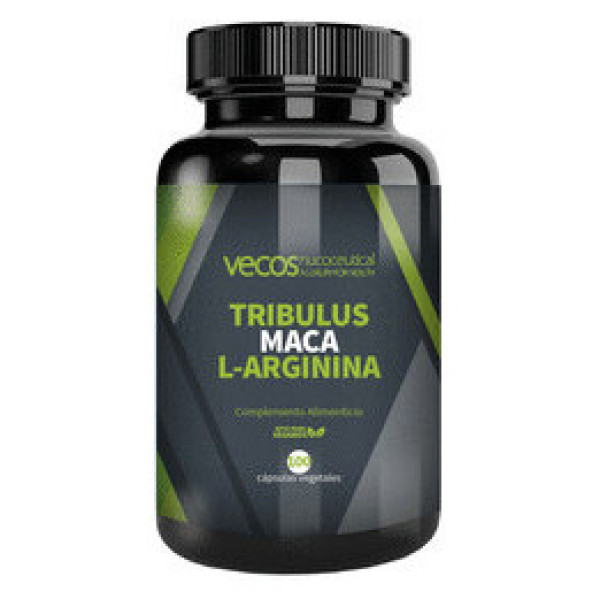 Vecos Nucoceutical Tribulus Terrestris  + Maca + L-arginina. Contribuye Al Aumento De Masa Muscular Y Testosterona. 100 Cápsula