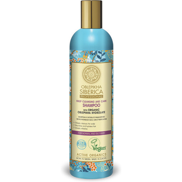 Natura Siberica Shampoo mit Bio-Sanddornhydrolat für normales und fettiges Haar Tiefenreinigung und Pflege
