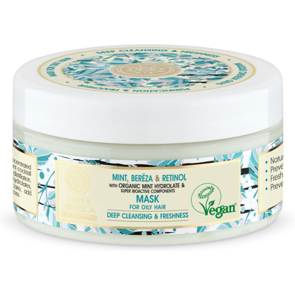 Natura Siberica Professional Hair Mask Birch Mint And Retinol For Oily Hair