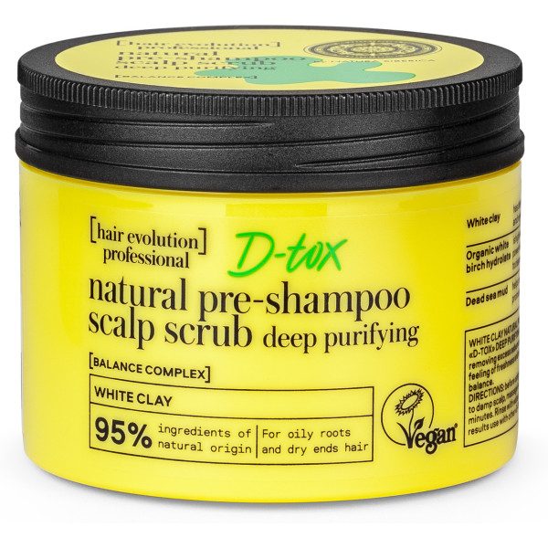 Natura Siberica Scalp Scrub White Clay Pre-Shampoo «d-tox» Pulizia profonda