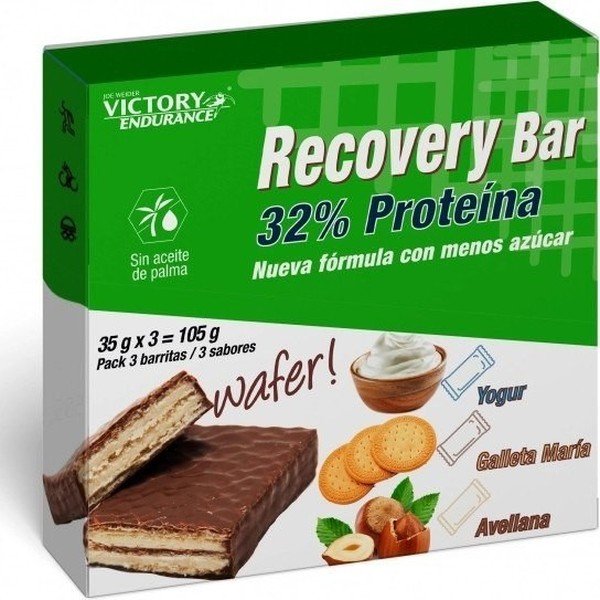 Victory Endurance Recovery Bar 32% Whey Protein 3 Barres X 35 Gr