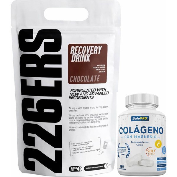 Pack 226ERS Recovery Drink 1 kg + BulePRO Colágeno com Magnésio 180 comprimidos