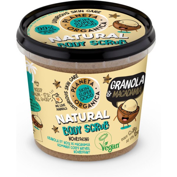 Organic Planet Skin Super Good Natural Body Scrub Granola & Macadamia Nut 360 Ml