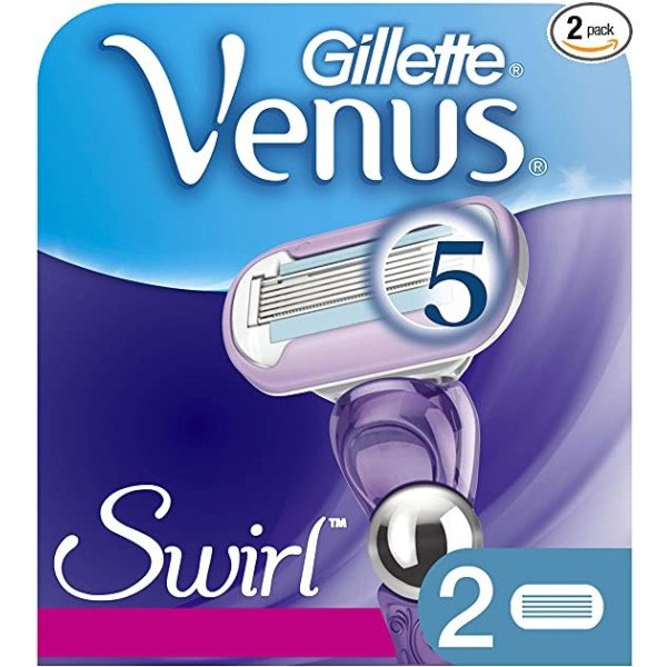 Gillette Venus Swirl Charger 2 Recharges Unisexe