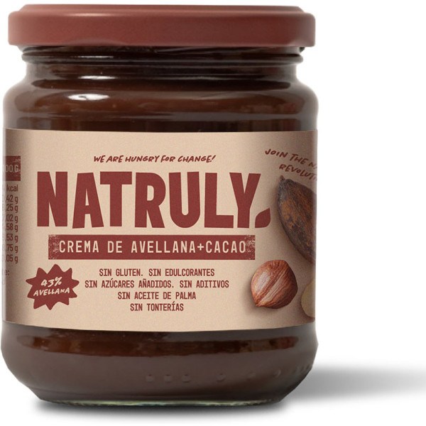 Natruly Crème Bio Cacao & Noisettes 300 Gr Mixte