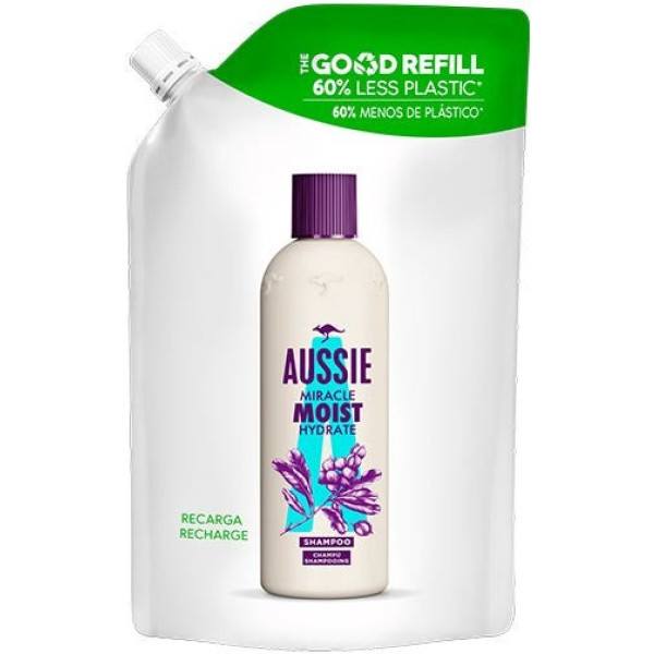 Aussie Refill Bottle Miracle Moist Shampoo 480 Ml Unisexe