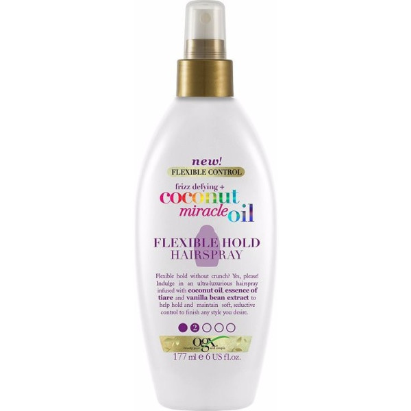 Ogx Coconut Miracle Oil Spray pour cheveux à tenue flexible 177 ml unisexe
