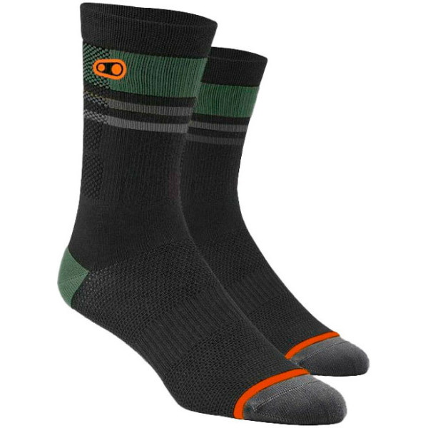 Crank Brothers Crank Brothers Socks S/M negros negros-verde-verde