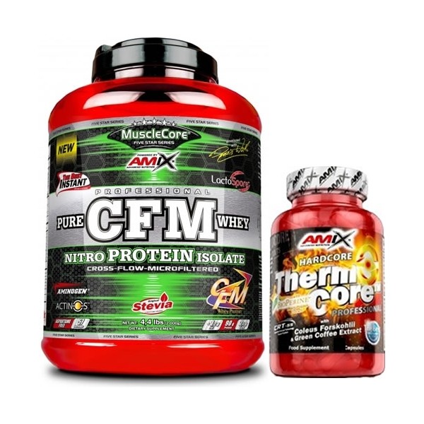 Confezione REGALO Amix MuscleCore CFM Nitro Protein Isolate 2 kg + ThermoCore 30 capsule