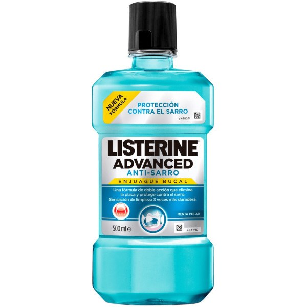 Listerine Advanced Anti-tandsteen Mondwater 500 Ml Unisex