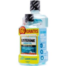 Lote de enxaguatório bucal Listerine Zero 0% 500 ml + 250 ml unissex