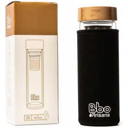 Irisana Infusionador Bbo Doble Pared Vidrio De Borosilicato Con Funda Neopreno 400 Ml.