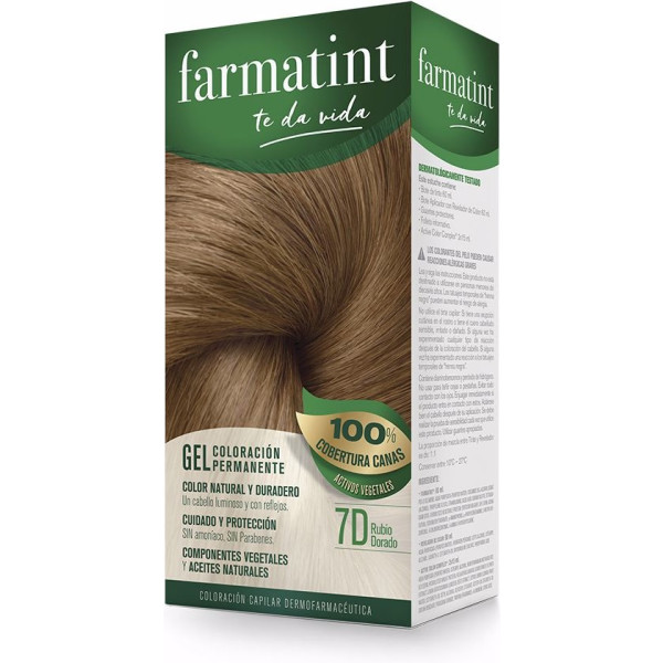 Farmatint Gel Coloração Permanente 7d-dourado loiro