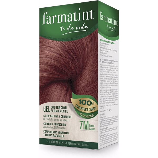 Farmatint Gel Coloração Permanente 7m loiro mogno