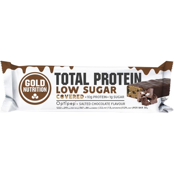 Barra de proteína Goldnutrition com baixo teor de açúcar 15 barras x 30 gr