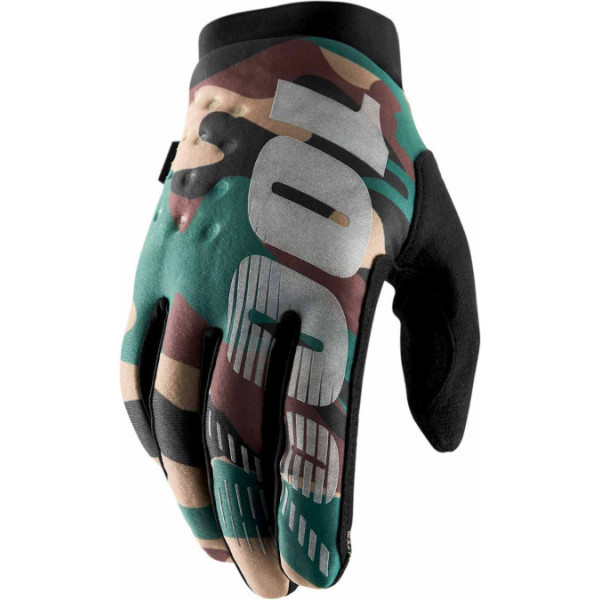 100% Gants Brisker Camouflage/Noir