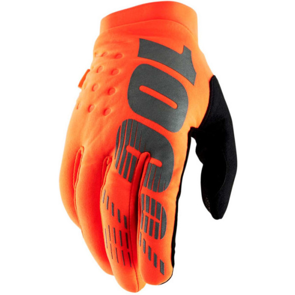 Gants 100% Brisker Orange/noir