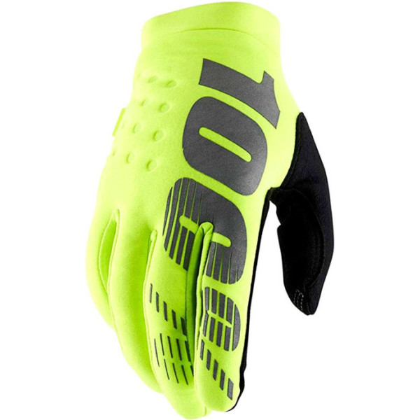 Gants 100% Brisker jaune fluo