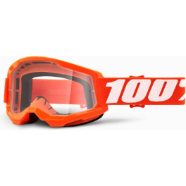 100% Strata 2 Youth Goggle Orange - Clear Lens