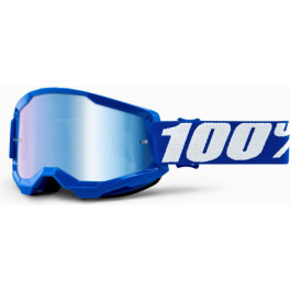 100% Strata 2 Goggle Blue - Mirror Blue Lens