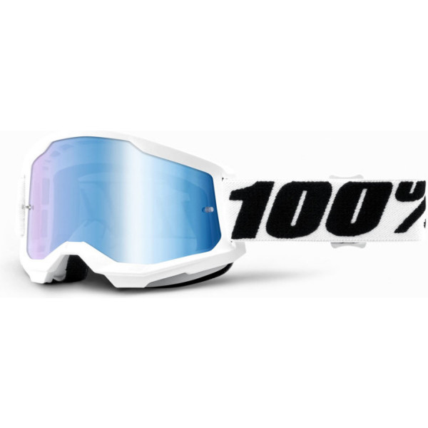100% Strata 2 Goggle Everest - Spiegelblauwe lens