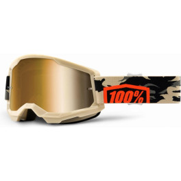 100% Strata 2 Goggle Kombat - True Gold Lens