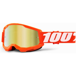 100% Strata 2 Goggle Orange - Mirror Gold Lens