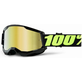 100% Strata 2 Goggle Upsol - Mirror Gold Lens