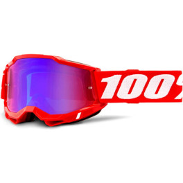 100% Accuri 2 Goggle Red - Mirror Red/blue Lens