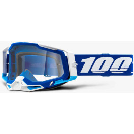 100% Racecraft 2 Goggle Blue - Clear Lens