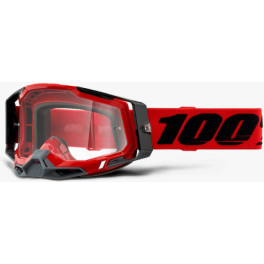 100% Racecraft 2 Goggle Red - Clear Lens
