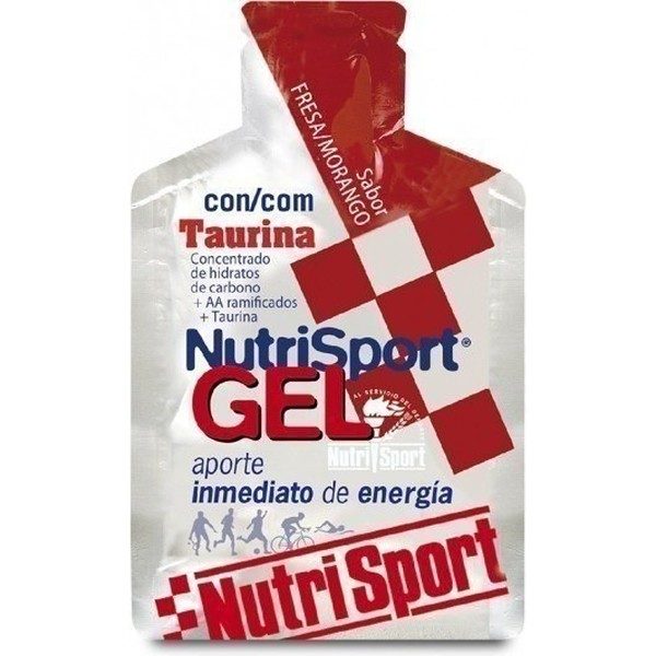 Confezione di gel varietà Nutrisport - Guaranà e taurina - 16 gel: 4 gel per ogni gusto x 40 grammi